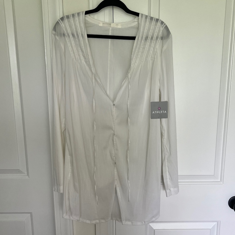 Athleta sheer swim cover-up, size Large, NWT!